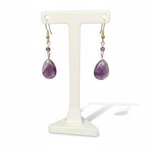 Handmade Amethyst Teardrop Earrings